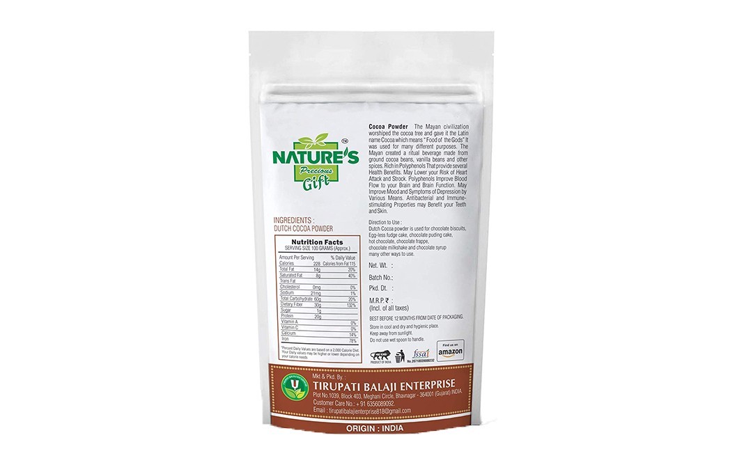 Nature's Gift Dutch Cocoa Powder    Pack  200 grams